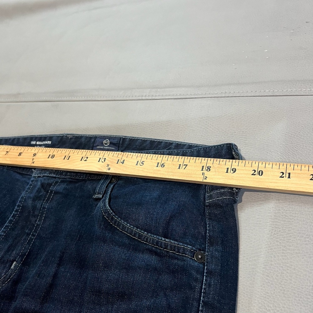 AG Jean Indigo Men 36x34 Stretch Dark Wash Straight Leg Y2K Skate Minimalist4710 - Picture 8 of 12